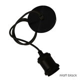 1500mm ES/E27 base Matt Black