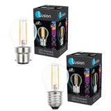 Filament Fancy Round LED full glass lamp ES/E27 2700K