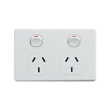 GPO standard 2G Horiz White electric
