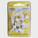 Cable Clip 8-10mm Hook Wh-20pk