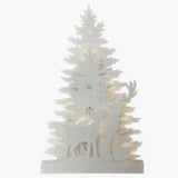 XMAS FAUNA TREE/REINDEER DEC WHITE
