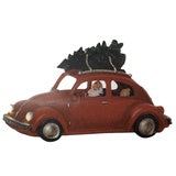 XMAS MERRTYVILLE BEETLE CAR RED