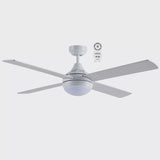 Four Seasons Link 1220mm 4 Blade DC Remote Control Ceiling Fan 15w LED Tricolour Light White