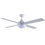 Link 1220mm 4 Blade Ceiling Fan with 15w LED Tricolour Light White