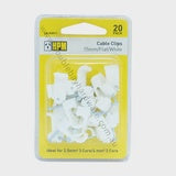 Cable Clip 15mm Flat WH-20PK